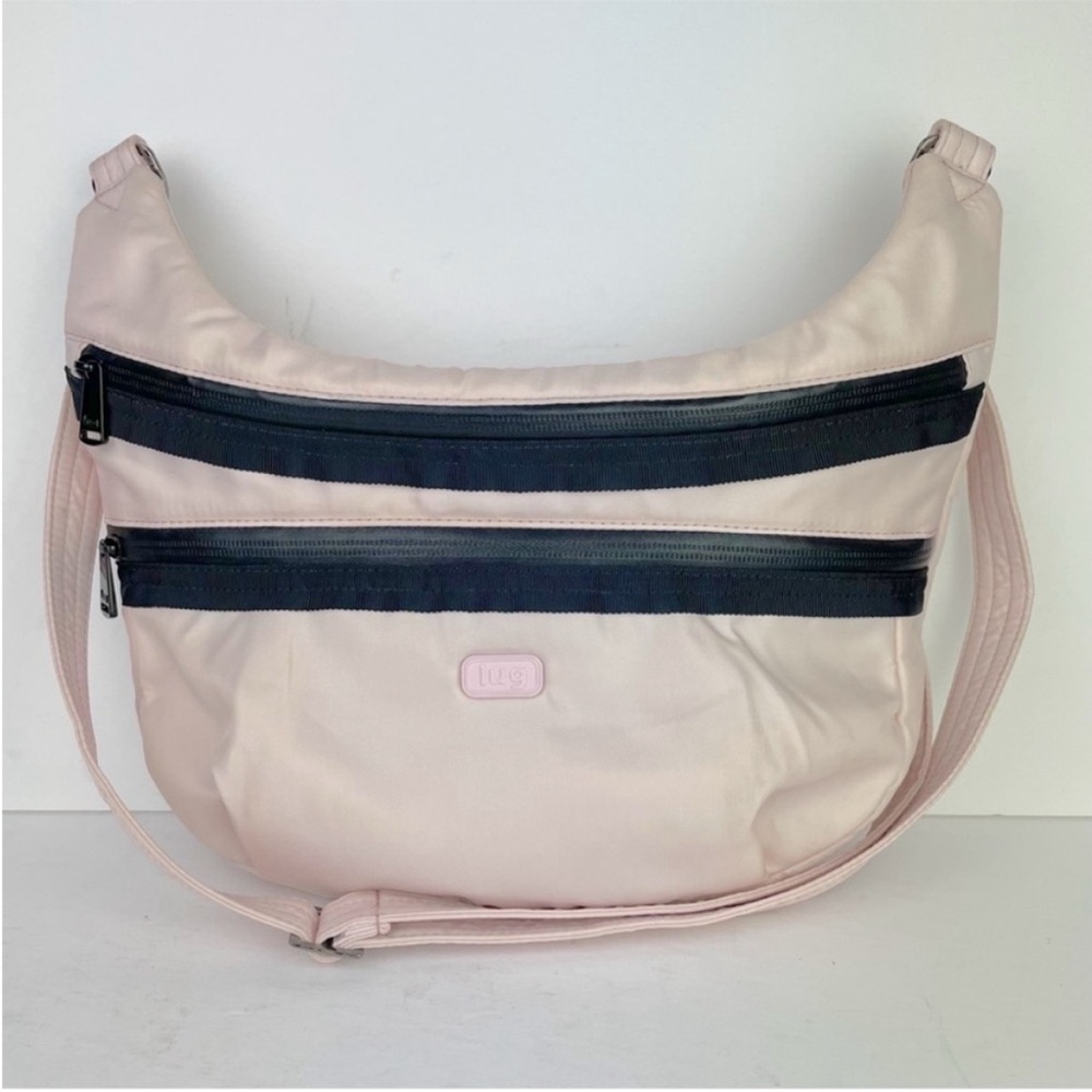 Lug Hippy Powder Pink RFID Crossbody Travel Organizer Purse Bag